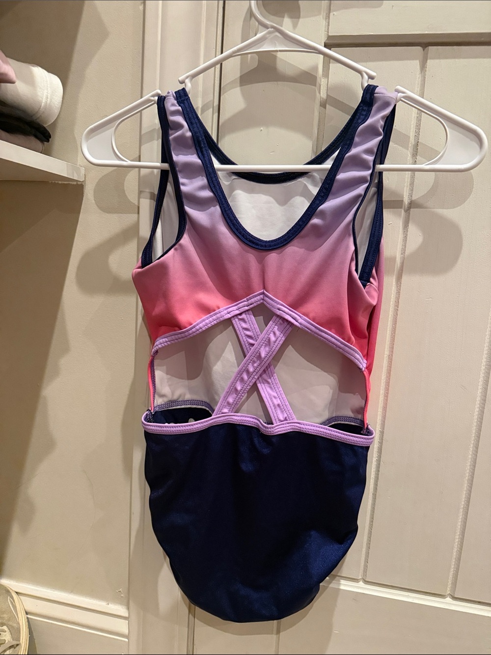 AS/AXS GK SIMONE BILES LEOTARD PINK AND PURPLE GYMNASTICS. - Picture 2 of 3